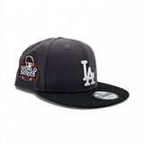 Dark Gray Los Angeles Dodgers Palm Tree Black Visor Gray Bottom 2024 World Series Champions Side Patch New Era 9Fifty Snapback