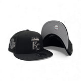 Black Kansas City Royals Gray Bottom _______ Side Patch New Era 9fifty Snapback