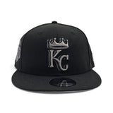 Black Kansas City Royals Gray Bottom _______ Side Patch New Era 9fifty Snapback