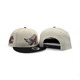 Off White Los Angeles Angels Black Visor Gray Bottom _____ Side Patch 9Fifty New Era Snapback