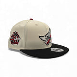 Off White Los Angeles Angels Black Visor Gray Bottom _____ Side Patch 9Fifty New Era Snapback