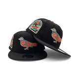 Black Baltimore Orioles Bird Logo Gray Bottom 30th Anniversary Side Patch New Era 9Fifty Snapback