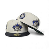 Off White Toronto Blue Jays Dark Gray Visor Green Bottom 30th Anniversary Side Patch New Era 59Fifty Fitted