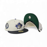 Off White Toronto Blue Jays Dark Gray Visor Green Bottom 30th Anniversary Side Patch New Era 59Fifty Fitted