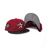 Red Houston Astros Dark Gray Visor Gray Bottom 35 Great Years Side Patch New Era 59Fifty Fitted