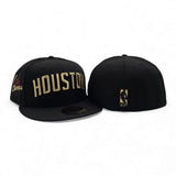 Black Houston Rockets Gray Bottom 2x Finals Champions New Era 59Fifty Fitted