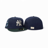 Oceanside Blue Blue New York Yankees Dark Green Visor Gray Bottom 1952 World Series Side Patch New Era 59Fifty Fitted