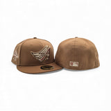 Light Bronze Los Angeles Angels Toasted Peanut Visor Gray Bottom 2010 All Star Game Side Patch New Era 59Fifty Fitted