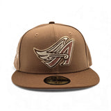 Light Bronze Los Angeles Angels Toasted Peanut Visor Gray Bottom 2010 All Star Game Side Patch New Era 59Fifty Fitted