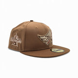 Light Bronze Los Angeles Angels Toasted Peanut Visor Gray Bottom 2010 All Star Game Side Patch New Era 59Fifty Fitted