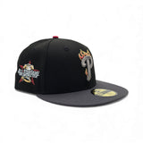 Black Philadelphia Phillies Flame Logo Dark Gray Visor Gray Bottom 2026 All Star Game Side Patch New Era 59Fifty Fitted
