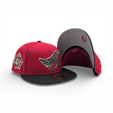Red Los Angeles Angels Black Visor Gray Bottom 40th Anniversary Side Patch New Era 59Fifty Fitted