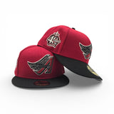Red Los Angeles Angels Black Visor Gray Bottom 40th Anniversary Side Patch New Era 59Fifty Fitted