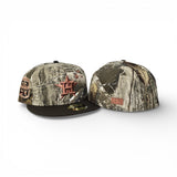 Real Tree Houston Astros Brown Visor Gray Bottom 20th Anniversary Side Patch New Era Fitted
