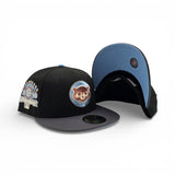 Black Chicago Cubs Dark Gray Visor Icy Blue Bottom 1990 All Star Game Side Patch New Era 59Fifty Fitted