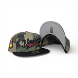 Woodland Camo Chicago Blackhawks Black Visor Gray Bottom Mascot Side Patch New Era 59Fifty Fitted