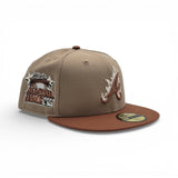 Camel Atlanta Braves Toasted Peanut Visor Gray Bottom 2000 All Star Game Side Patch New Era 59Fifty Fitted