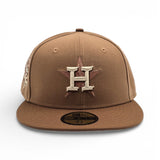 Light Bronze Houston Astros Toasted Peanut Visor Gray Bottom 45th Anniversary Side Patch New Era Fitted
