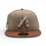Camel Atlanta Braves Toasted Peanut Visor Gray Bottom 2000 All Star Game Side Patch New Era 59Fifty Fitted