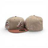 Camel Atlanta Braves Toasted Peanut Visor Gray Bottom 2000 All Star Game Side Patch New Era 59Fifty Fitted