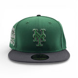 Kelly Green New York Mets Dark Gray Visor Gray Bottom 40th Anniversary Side Patch New Era 59Fifty Fitted