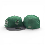 Kelly Green New York Mets Dark Gray Visor Gray Bottom 40th Anniversary Side Patch New Era 59Fifty Fitted
