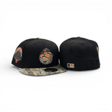 Black New York Mets Spring Training Logo Realtree Visor Green Bottom 50th Anniversary Side Patch New Era 59Fifty Fitted