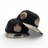 Black New York Mets Spring Training Logo Realtree Visor Green Bottom 50th Anniversary Side Patch New Era 59Fifty Fitted