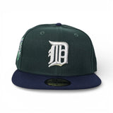 Green Detroit Tigers Navy Blue Visor Gray Bottom 1935 World Series Side Patch New Era 59Fifty Fitted