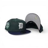 Green Detroit Tigers Navy Blue Visor Gray Bottom 1935 World Series Side Patch New Era 59Fifty Fitted