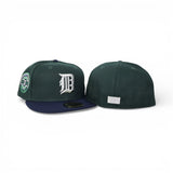 Green Detroit Tigers Navy Blue Visor Gray Bottom 1935 World Series Side Patch New Era 59Fifty Fitted
