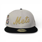 Stone New York Mets Black Visor Pink Bottom 25th Anniversary Side Patch New Era 59Fifty Fitted