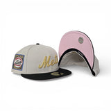 Stone New York Mets Black Visor Pink Bottom 25th Anniversary Side Patch New Era 59Fifty Fitted