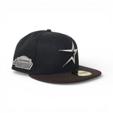 Black Houston Astros Brown Visor Gray Bottom Astrodome Side Patch New Era 59Fifty Fitted