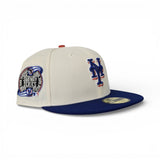 Off White New York Mets Royal Blue Visor Gray Bottom 2000 Subway Series Side Patch New Era 59Fifty Fitted