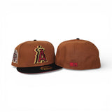 Rust Orange Los Angel Angels Black Visor Red Bottom 50th Anniversary Side Patch New Era 59fifty Fitted