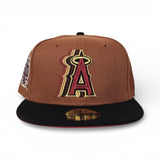 Rust Orange Los Angel Angels Black Visor Red Bottom 50th Anniversary Side Patch New Era 59fifty Fitted