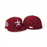 Red Houston Astros Pink Bottom 45th Anniversary Side Patch "Valentines Day Collection" New Era 59Fifty Fitted 