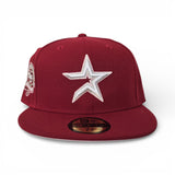 Red Houston Astros Pink Bottom 45th Anniversary Side Patch "Valentines Day Collection" New Era 59Fifty Fitted 
