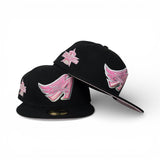 Black Los Angeles Angels Pink Bottom 2010 All Star Game Side Patch "Valentines Day Collection" New Era 59Fifty Fitted