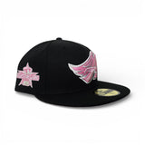 Black Los Angeles Angels Pink Bottom 2010 All Star Game Side Patch "Valentines Day Collection" New Era 59Fifty Fitted