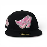 Black Los Angeles Angels Pink Bottom 2010 All Star Game Side Patch "Valentines Day Collection" New Era 59Fifty Fitted