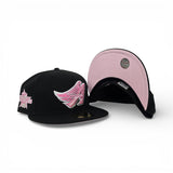 Black Los Angeles Angels Pink Bottom 2010 All Star Game Side Patch "Valentines Day Collection" New Era 59Fifty Fitted