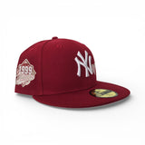 Red New York Yankees Heart Pink Bottom 1999 World Series Side Patch "Valentines Day Collection" New Era 59Fifty Fitted