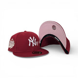 Red New York Yankees Heart Pink Bottom 1999 World Series Side Patch "Valentines Day Collection" New Era 59Fifty Fitted