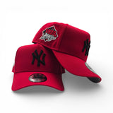 Red New York Yankees Curved Brim Gray Bottom 1999 World Series Side Patch New Era 9Forty Snapback