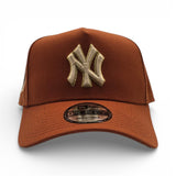 Rust Orange New York Yankees Curved Brim Gray Bottom 2000 Subway Series Side Patch New Era 9Forty Snapback
