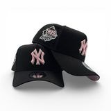 Black New York Yankees Curved Brim Pink Bottom 1999 World Series Side Patch New Era 9Forty Snapback
