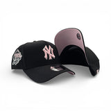Black New York Yankees Curved Brim Pink Bottom 1999 World Series Side Patch New Era 9Forty Snapback