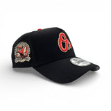 Black Baltimore Orioles Curved Brim Gray Bottom 50th Anniversary Side Patch New Era 9Forty Snapback